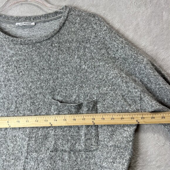 Zara Top Women’s Small Oversized Cozy Soft Pocket Tee In Gray (flaw) - Picture 9 of 11